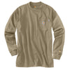 Carhartt Men's Tall Khaki Flame-Resistant Carhartt Force Cotton L/S T-Shirt