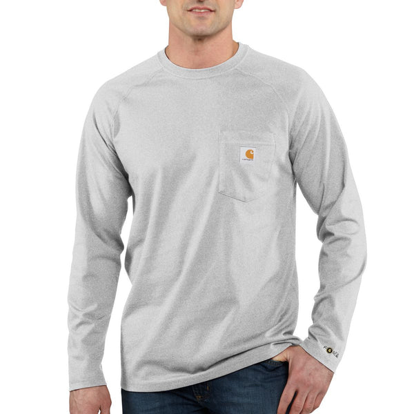 Carhartt Men's Heather Gray Force Cotton L/S T-Shirt