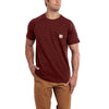 Carhartt Men's Red Brown Heather Force Cotton Short Sleeve T-Shirt