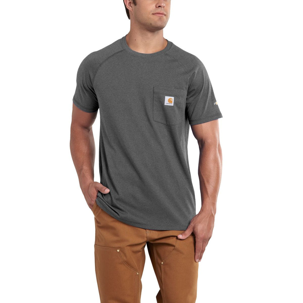 Carhartt Men's Carbon Heather Force Cotton S/S T-Shirt