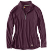 Carhartt Women's Potent Purple Heather Force Quarter Zip Shirt