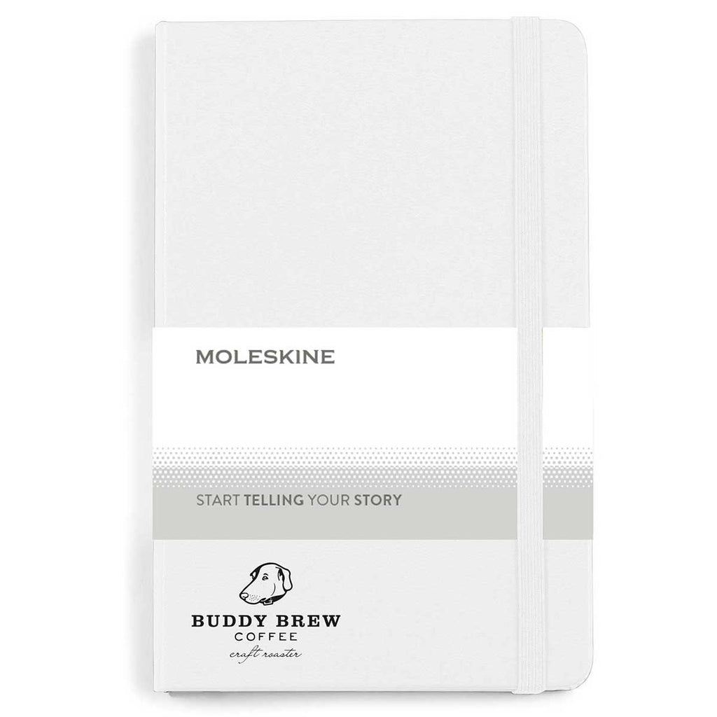 Moleskine White Medium Notebook and GO Pen Gift Set