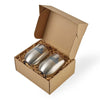 Corkcicle Brushed Steel Stemless Wine Cup Gift Set