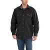 Carhartt Men's Black Weathered Canvas Shirt Jacket
