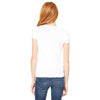 Bella + Canvas Women's White Stretch Rib Short-Sleeve V-Neck T-Shirt