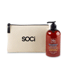 Soapbox Sea Minerals & Blue Iris Healthy Hands Gift Set with Tan Pouch