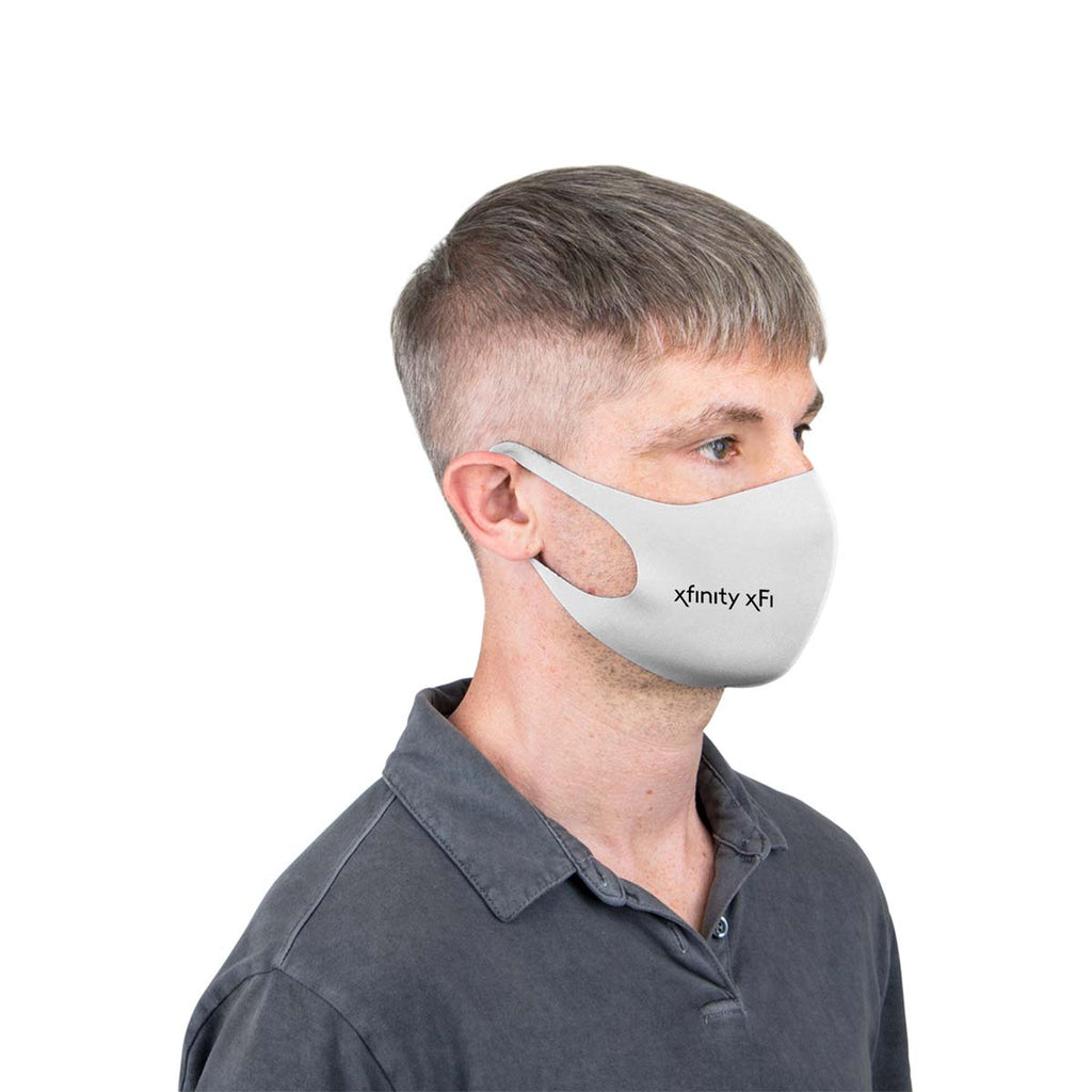 Gemline Light Grey Reusable Stretch Face Masks (2 pack) and Hand Sanitizer PPE Kit