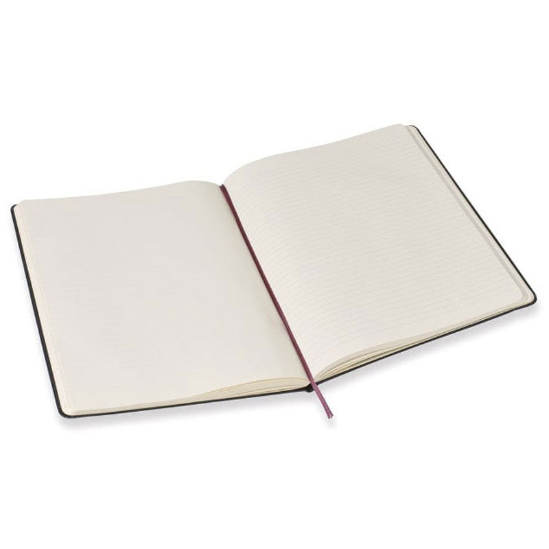 Moleskine Black Hard Cover X-Large Double Layout Notebook