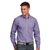Antigua Men's Dark Purple Multi Associate Shirt