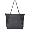 Gemline Black Revive Mesh Zippered Tote
