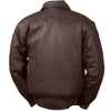 Burk's Bay Men's Brown Buffed Leather Bomber Jacket