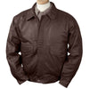 Burk's Bay Men's Brown Buffed Leather Bomber Jacket