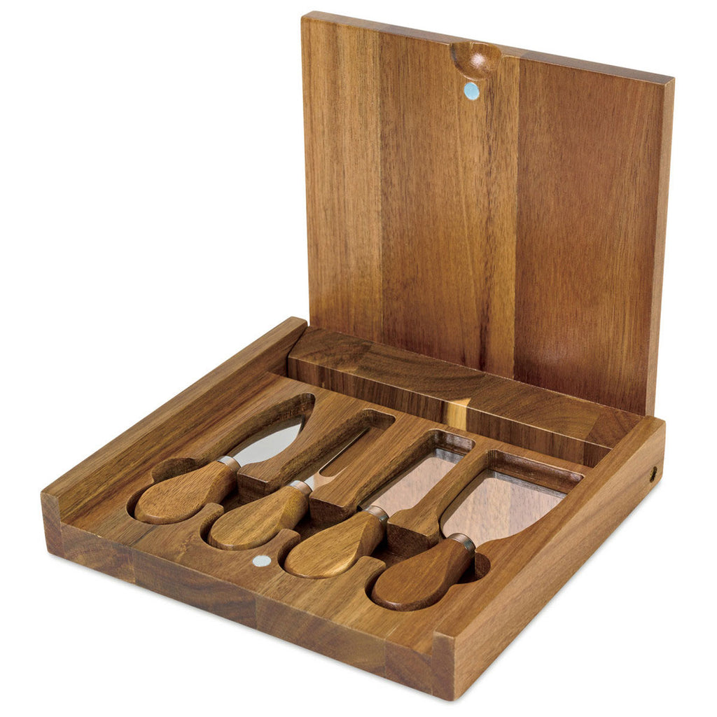 La Cuisine Wood Cheese Board with Serving Set