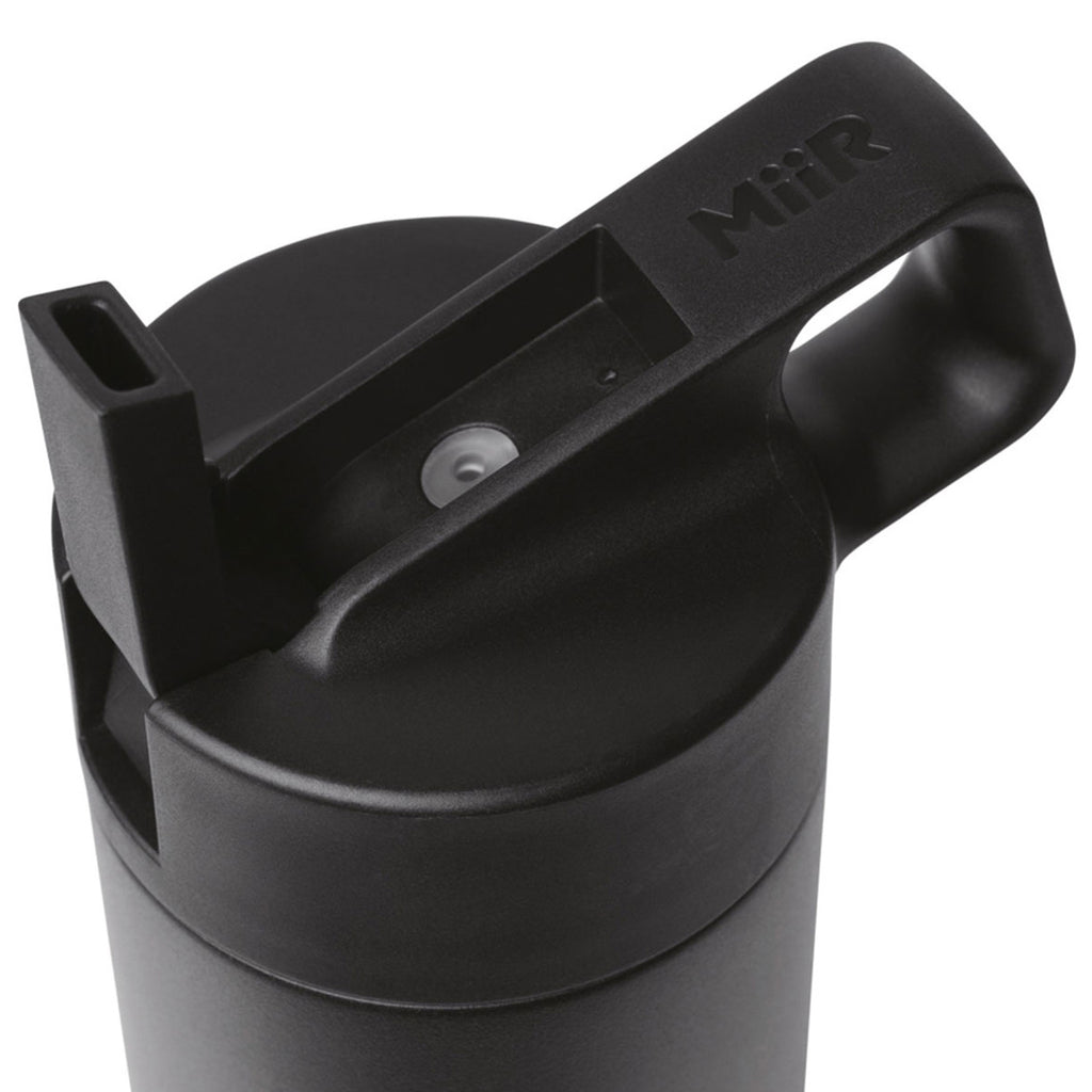 MiiR Black Powder Vacuum Insulated Wide Mouth Leakproof Straw Lid Bottle - 20 Oz.