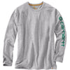 Carhartt Men's Heather Grey Force Cotton Delmont Sleeve Graphic T-Shirt