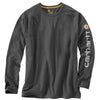 Carhartt Men's Carbon Heather Force Cotton Delmont Sleeve Graphic T-Shirt