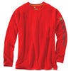 Carhartt Men's Electric Red Force Cotton Delmont Sleeve Graphic T-Shirt