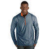 Antigua Men's Navy Heather/Mango Tempo Quarter Zip