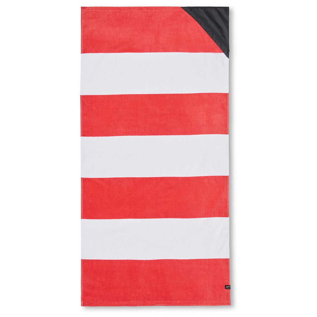 Slowtide Porto Red Pocket Beach Towel