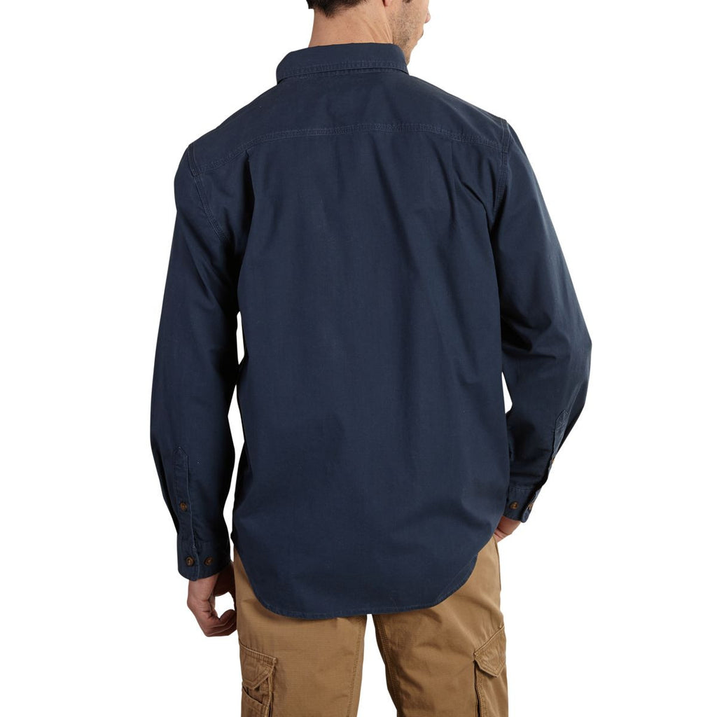 Carhartt Men's Navy Foreman Solid Long Sleeve Work Shirt