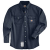 Carhartt Men's Dark Navy Flame-Resistant Snap Front Shirt