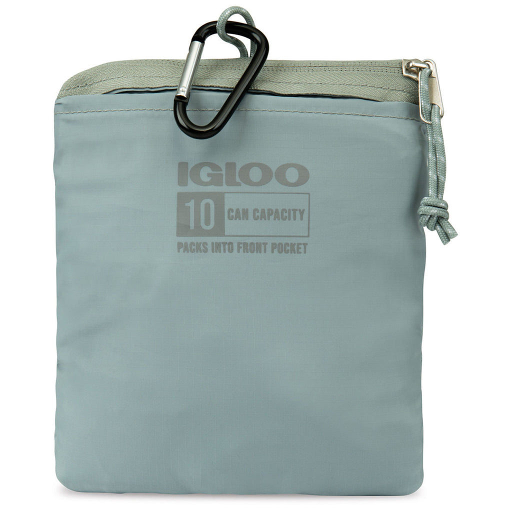 Igloo Aqua Gray Packable Puffer 10-Can Cooler Bag
