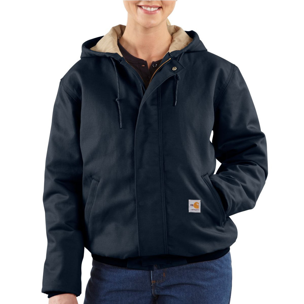 Carhartt Women's Dark Navy Flame-Resistant Canvas Active Jacket