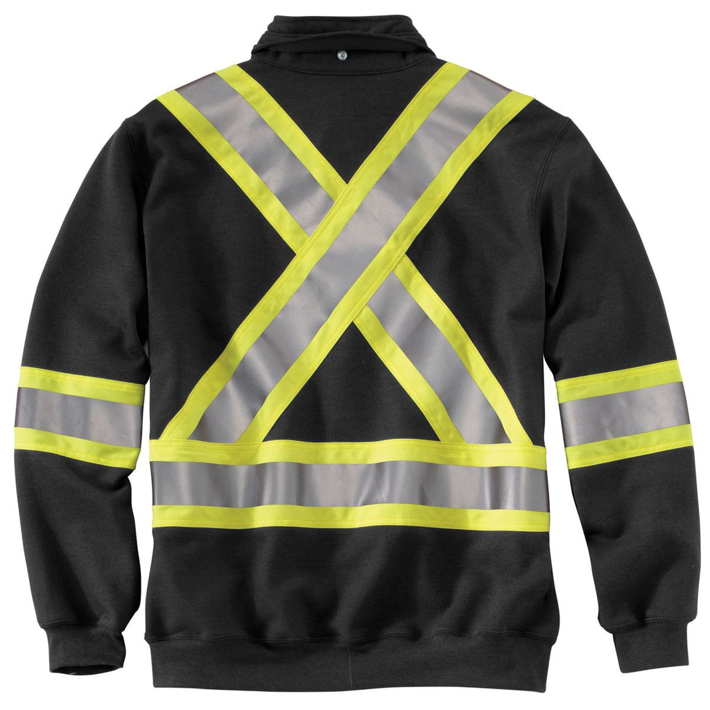 Carhartt Men's Black Flame-Resistant Striped Klondike Sweatshirt
