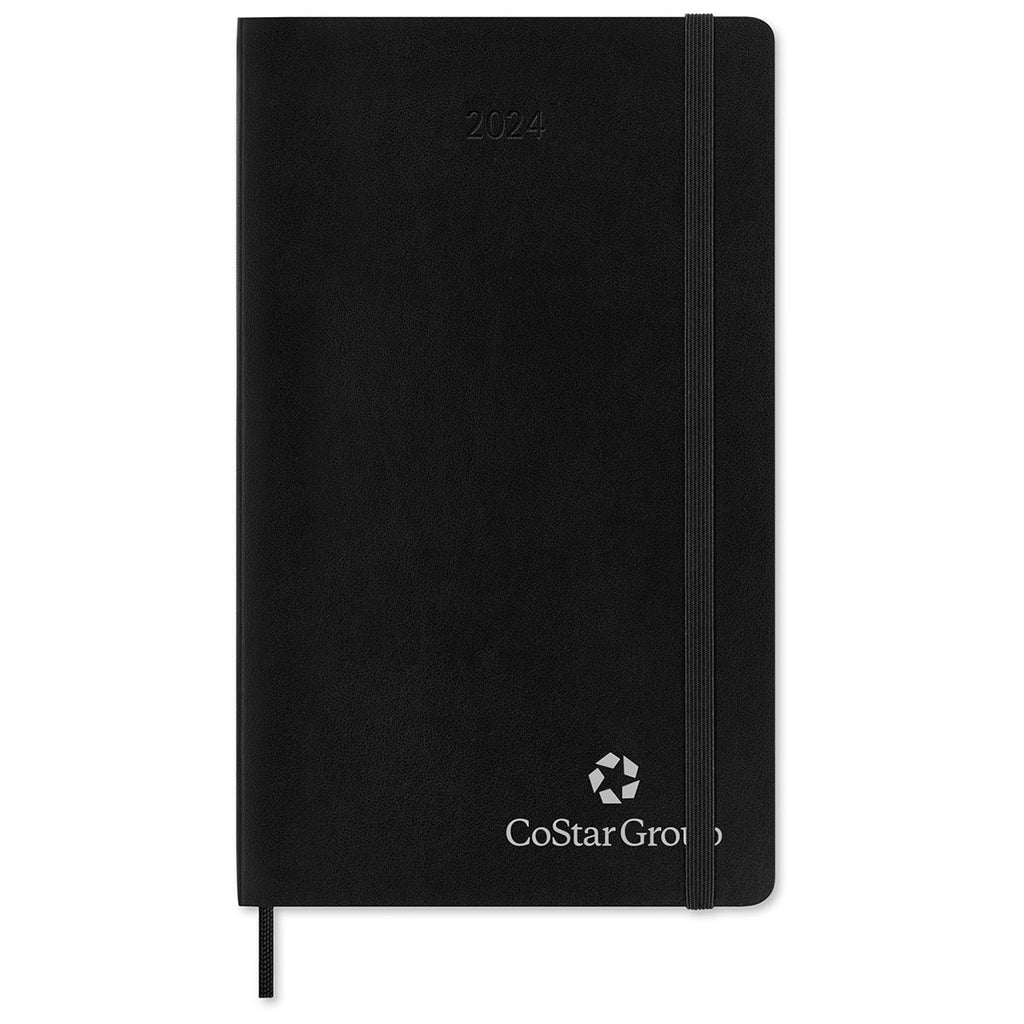 Moleskine Black Soft Cover Large 12Month Weekly 2024 Planner and GO P