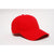 Pacific Headwear Red Velcro Adjustable Brushed Twill Cap