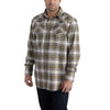 Carhartt Men's Moss Flame-Resistant Snap Front Plaid Shirt