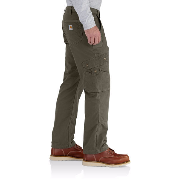 Carhartt Men's Moss Ripstop Cargo Work Pant Flannel Lined