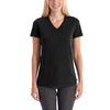 Carhartt Women's Black Lockhart Short Sleeve V-Neck T-Shirt