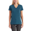 Carhartt Women's Stream Blue Heather Lockhart Short Sleeve V-Neck T-Shirt
