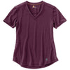 Carhartt Women's Potent Purple Heather Force Ferndale Short Sleeve T-Shirt