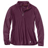 Carhartt Women's Potent Purple Heather Force Ferndale Quarter Zip Shirt