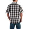 Carhartt Men's Black Essential Plaid Button Down SS Shirt