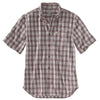 Carhartt Men's Gravel Essential Plaid Button Down SS Shirt