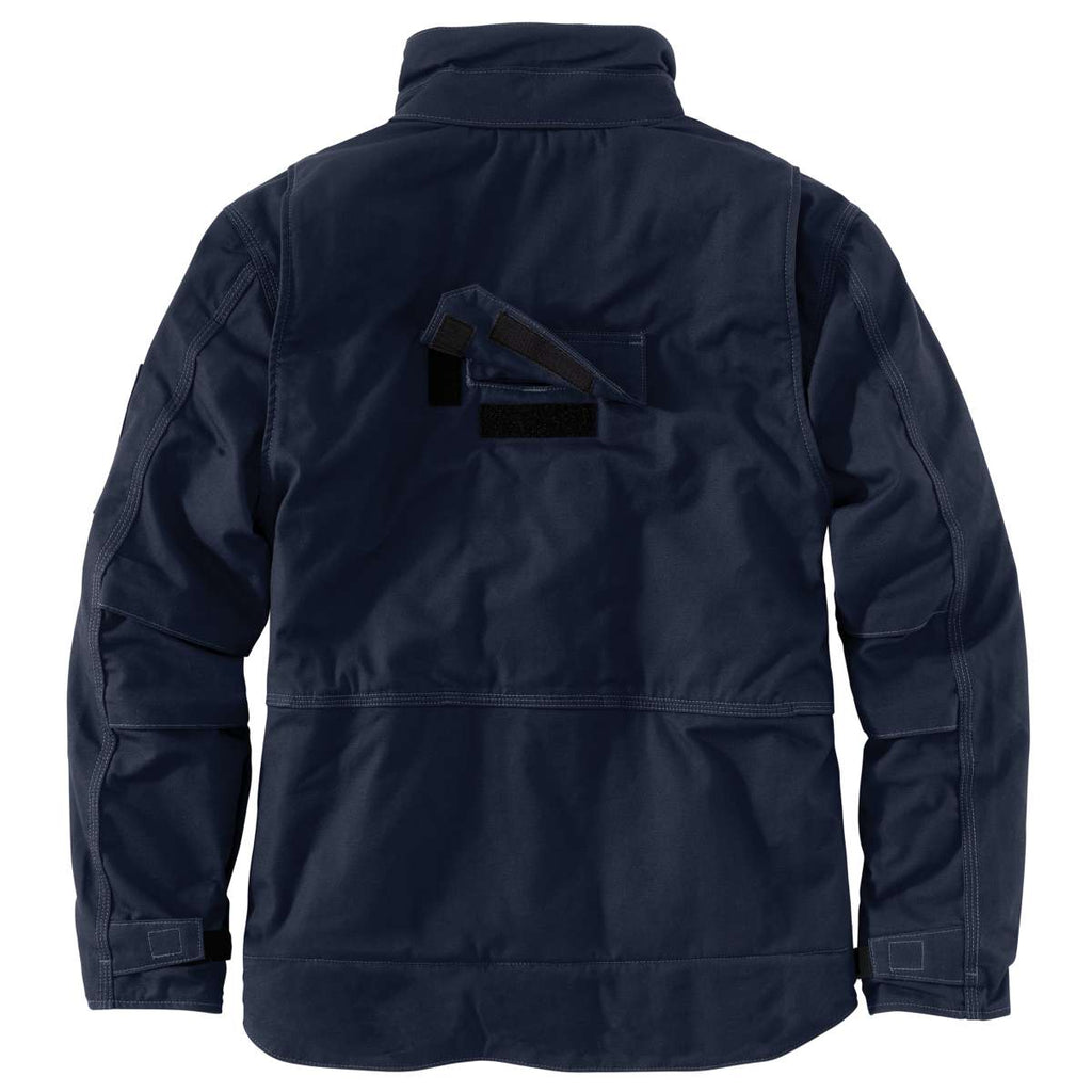 Carhartt Men's Dark Navy Full Swing Quick Duck Flame-Resistant Lanyard Access Jacket