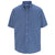 Edwards Men's French Blue Short Sleeve Oxford Shirt
