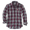 Carhartt Men's Navy Hubbard Plaid Flannel Shirt