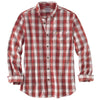 Carhartt Men's Chili Essential Plaid Button Down Long Sleeve Shirt