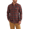 Carhartt Men's Dark Cedar Rugged Flex Hamilton Snap Front Plaid Shirt