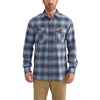 Carhartt Men's Steel Blue Rugged Flex Hamilton Snap Front Plaid Shirt