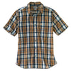 Carhartt Men's Carhartt Brown Essential Plaid Open Collar Short Sleeve Shirt