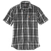 Carhartt Men's Gravel Essential Plaid Open Collar Short Sleeve Shirt