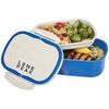 Leed's Blue Plastic and Wheat Straw Lunch Box Container