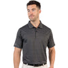 Antigua Men's Black/White Multi Boardwalk Polo