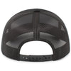Pacific Headwear Black Trucker Snapback Braid Cap