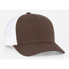 Pacific Headwear Brown/White Snapback Trucker Mesh Cap